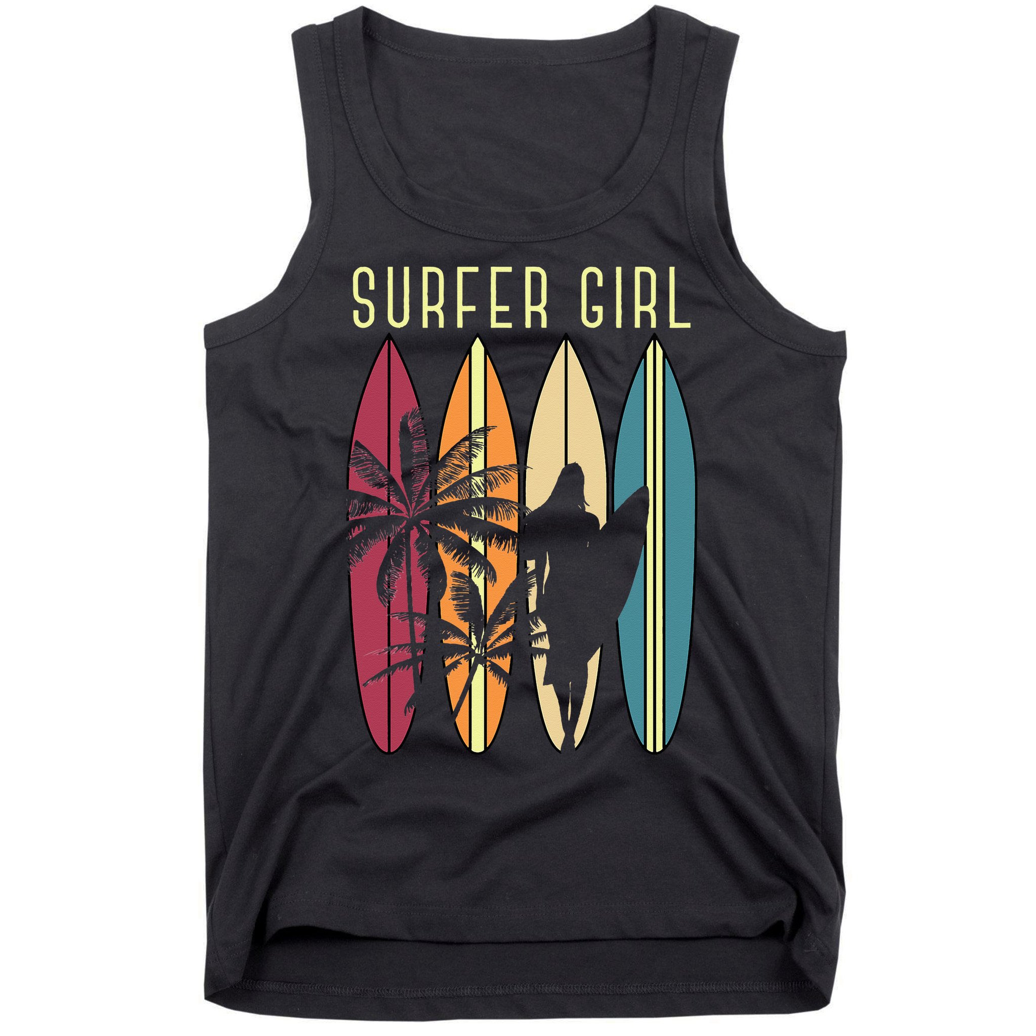 Surfer Surfboard Surfing Wo Surf Ocean Surfing Tank Top
