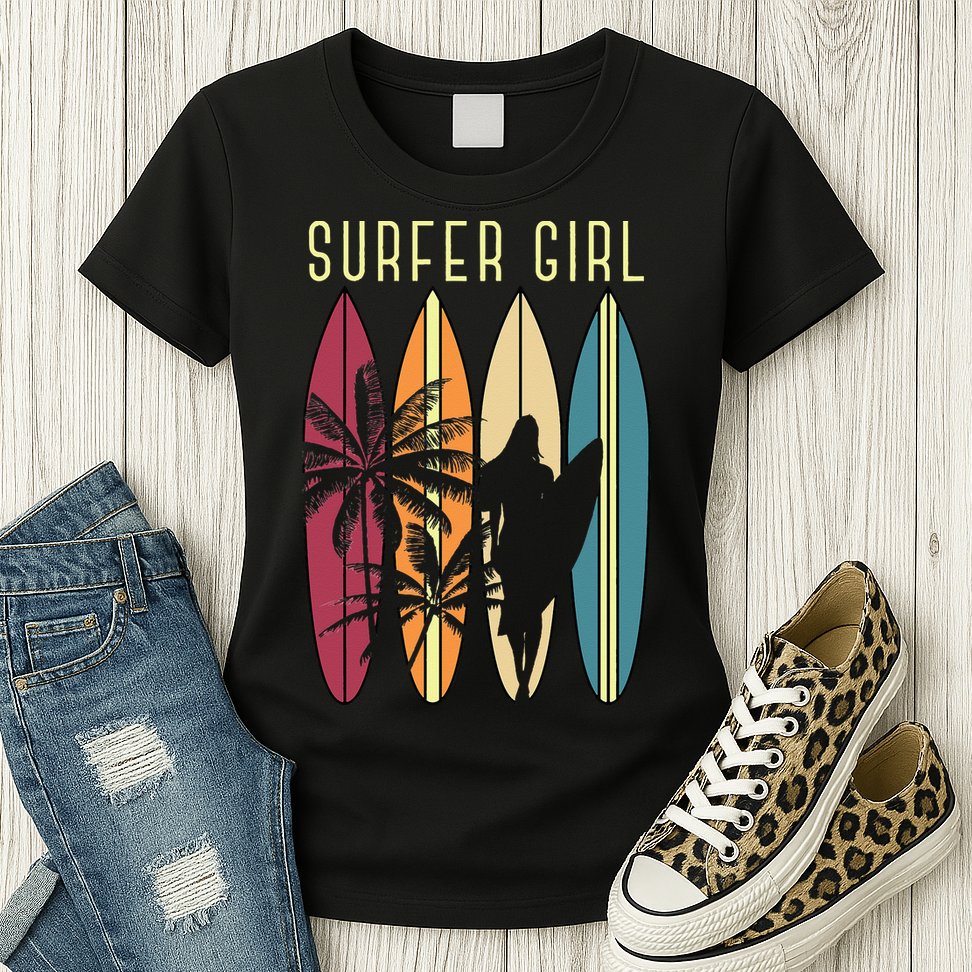 Surfer Surfboard Surfing Wo Surf Ocean Surfing Womens T-Shirt