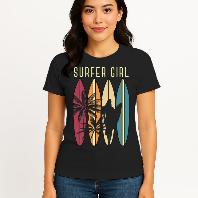 Surfer Surfboard Surfing Wo Surf Ocean Surfing Womens T-Shirt