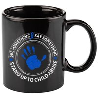 See Something Say Something Child Abuse Awareness Ribbon 11oz C Handle Ceramic Mug