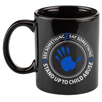 See Something Say Something Child Abuse Awareness Ribbon 11oz C Handle Ceramic Mug