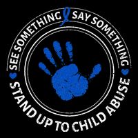 See Something Say Something Child Abuse Awareness Ribbon Drawstring Bag