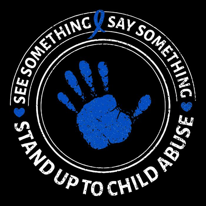 See Something Say Something Child Abuse Awareness Ribbon Drawstring Bag