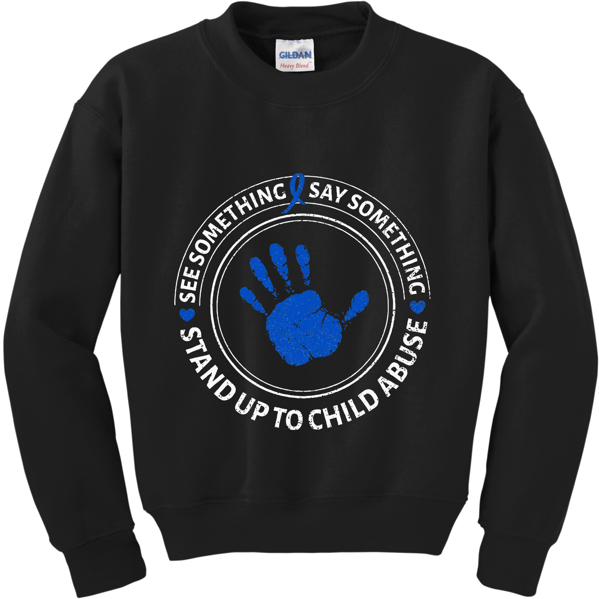 See Something Say Something Child Abuse Awareness Ribbon Kids Sweatshirt