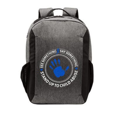 See Something Say Something Child Abuse Awareness Ribbon Vector Backpack