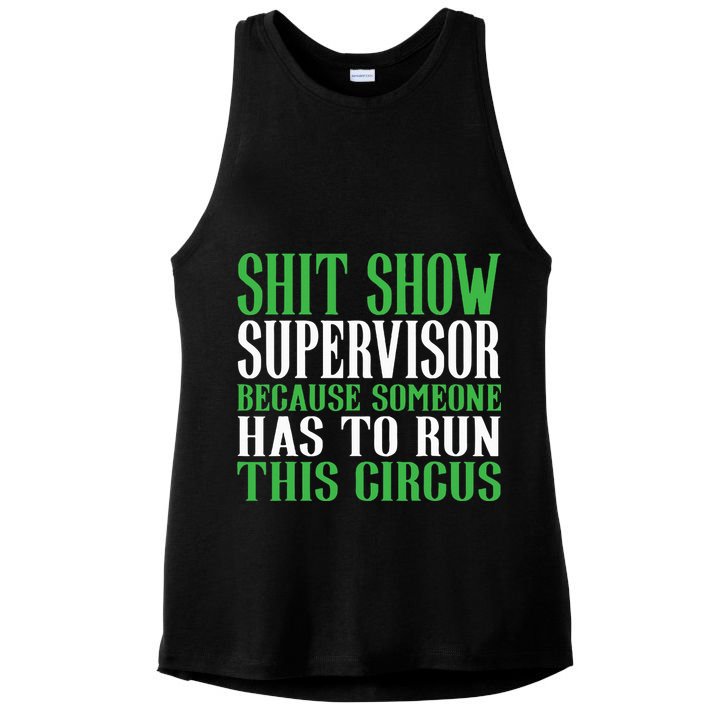 Shitshow Supervisor Shit Show Supervisor Ladies PosiCharge Tri-Blend Wicking Tank