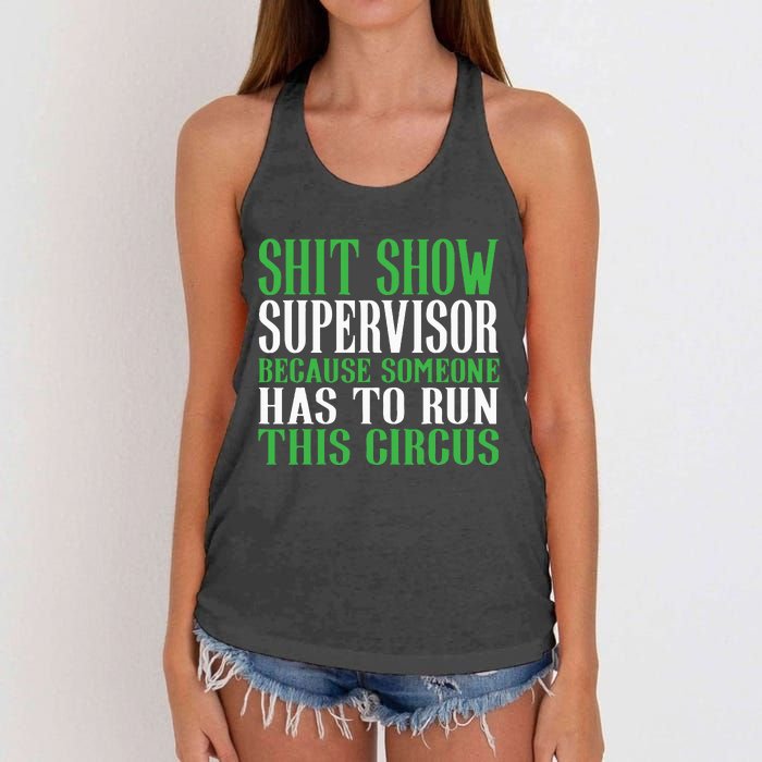 Shitshow Supervisor Shit Show Supervisor Women's Knotted Racerback Tank