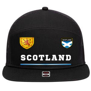 Scotland Sports Soccer Scottish Flag Football 7 Panel Mesh Trucker Snapback Hat