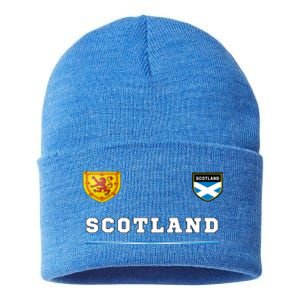 Scotland Sports Soccer Scottish Flag Football Sustainable Knit Beanie