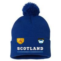 Scotland Sports Soccer Scottish Flag Football Pom Pom 12in Knit Beanie