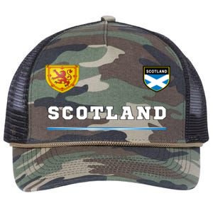 Scotland Sports Soccer Scottish Flag Football Retro Rope Trucker Hat Cap