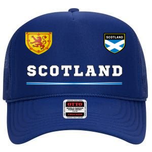 Scotland Sports Soccer Scottish Flag Football High Crown Mesh Back Trucker Hat