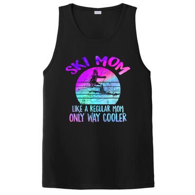 Ski Snowboard Skiing Mom Snowboarder Mountain Skier Mother Gift PosiCharge Competitor Tank