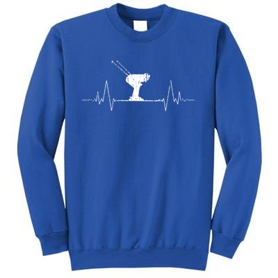 Ski Skiing Sports Heartbeat Skier Gift Sweatshirt