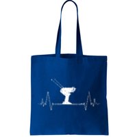 Ski Skiing Sports Heartbeat Skier Gift Tote Bag