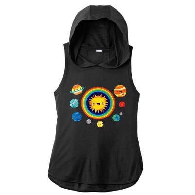 Solar System Space Planets For Stem Ladies PosiCharge Tri-Blend Wicking Draft Hoodie Tank