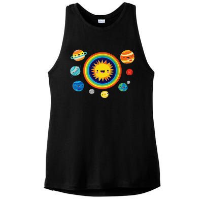 Solar System Space Planets For Stem Ladies PosiCharge Tri-Blend Wicking Tank