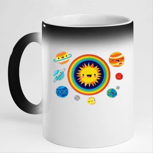 Solar System Space Planets For Stem 11oz Black Color Changing Mug