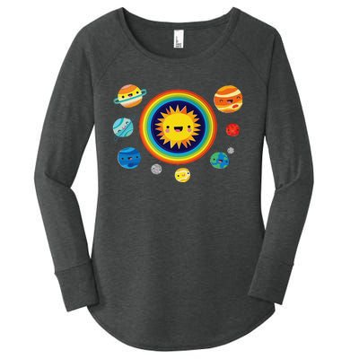 Solar System Space Planets For Stem Women's Perfect Tri Tunic Long Sleeve Shirt