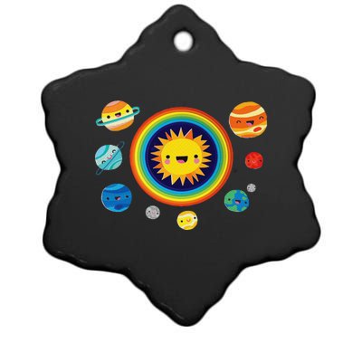 Solar System Space Planets For Stem Ceramic Star Ornament