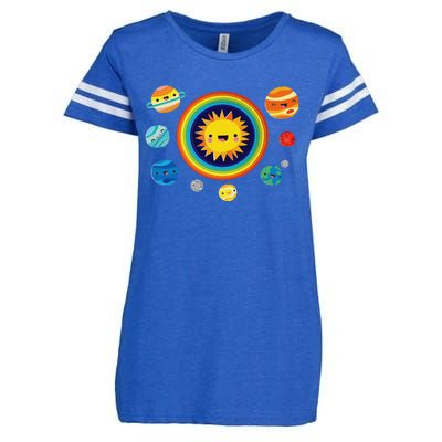 Solar System Space Planets For Stem Enza Ladies Jersey Football T-Shirt