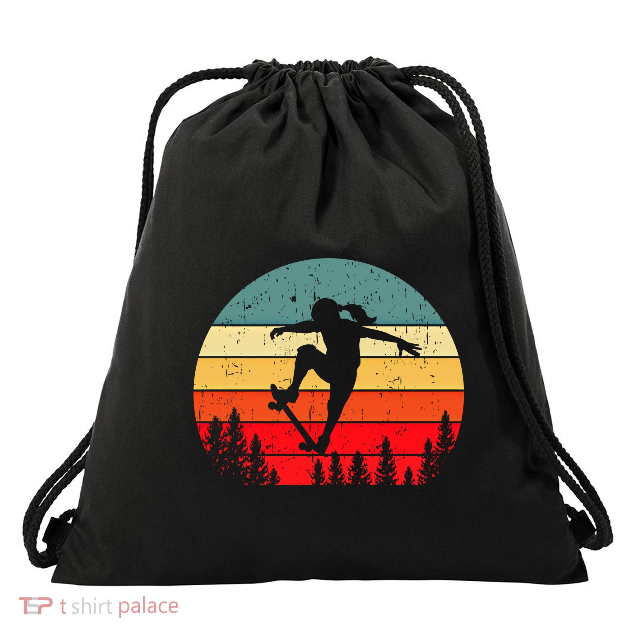 Skater Skateboarder Skateboarding Gift Drawstring Bag