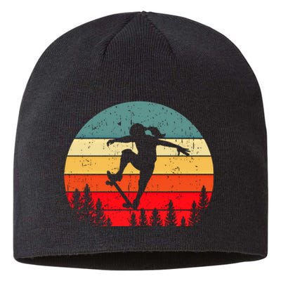 Skater Skateboarder Skateboarding Gift Sustainable Beanie