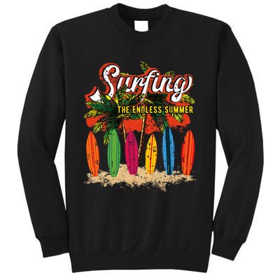 Surfboards Surfing Sunset California Beach Surfer Theme Gift Sweatshirt