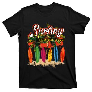 Surfboards Surfing Sunset California Beach Surfer Theme Gift T-Shirt