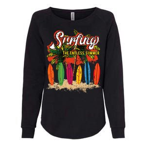 Surfboards Surfing Sunset California Beach Surfer Theme Gift Womens California Wash Sweatshirt