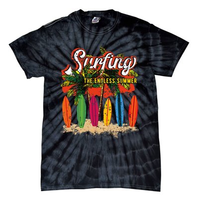 Surfboards Surfing Sunset California Beach Surfer Theme Gift Tie-Dye T-Shirt