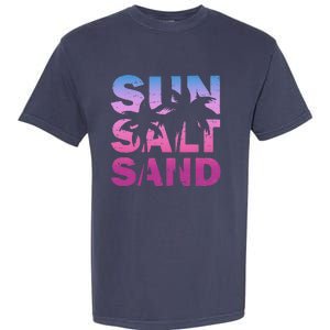 Sun Salt Sand Funny Palm Sun Retro Beach Summer Garment-Dyed Heavyweight T-Shirt