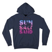 Sun Salt Sand Funny Palm Sun Retro Beach Summer Hoodie