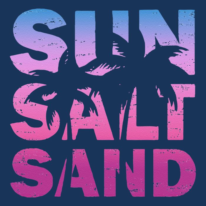 Sun Salt Sand Funny Palm Sun Retro Beach Summer Drawstring Bag