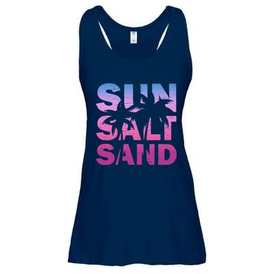 Sun Salt Sand Funny Palm Sun Retro Beach Summer Ladies Essential Flowy Tank
