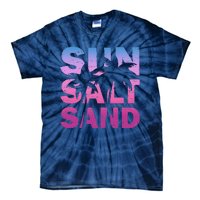 Sun Salt Sand Funny Palm Sun Retro Beach Summer Tie-Dye T-Shirt