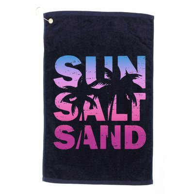Sun Salt Sand Funny Palm Sun Retro Beach Summer Golf Towel