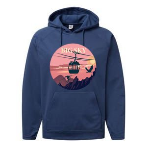 Snowboarding Skiing Snowboarder Skiier Gift Performance Fleece Hoodie