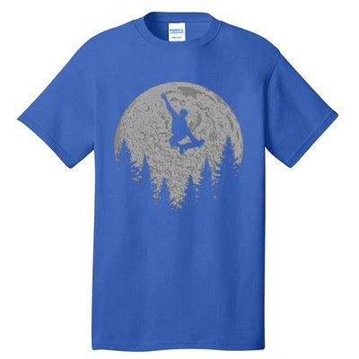 Skater Skateboard Stunt Moon Skater Gift Tall T-Shirt