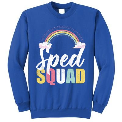 Sped Squad Sped Teacher Rainbow Special Education Teacher Gift Tall Sweatshirt