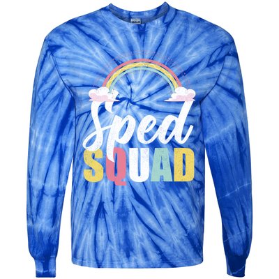 Sped Squad Sped Teacher Rainbow Special Education Teacher Gift Tie-Dye Long Sleeve Shirt