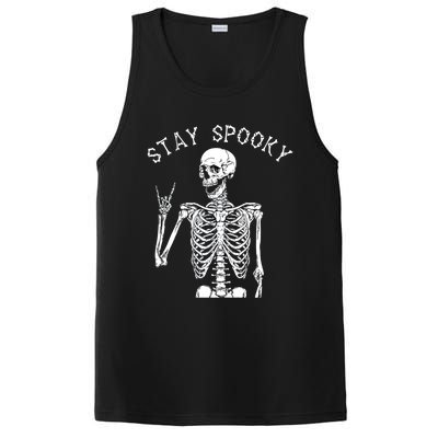 Stay Spooky Skeleton Great Gift Trick Treat Halloween Skull Hand Gift PosiCharge Competitor Tank