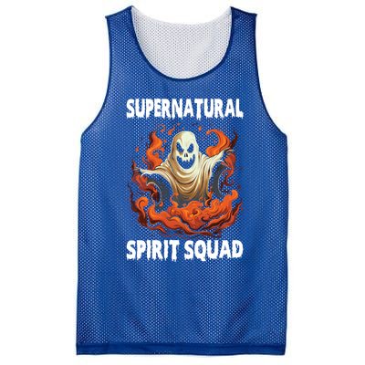 Supernatural Spirit Squad Spooky Halloween Ghouls Ghost Funny Gift Mesh Reversible Basketball Jersey Tank