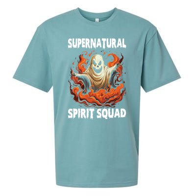 Supernatural Spirit Squad Spooky Halloween Ghouls Ghost Funny Gift Sueded Cloud Jersey T-Shirt