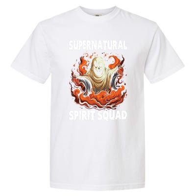 Supernatural Spirit Squad Spooky Halloween Ghouls Ghost Funny Gift Garment-Dyed Heavyweight T-Shirt