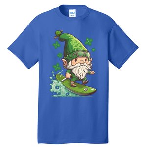 Surfing Skating St Patricks Day Gnome Cool Gift Tall T-Shirt