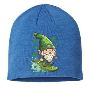 Surfing Skating St Patricks Day Gnome Cool Gift Sustainable Beanie