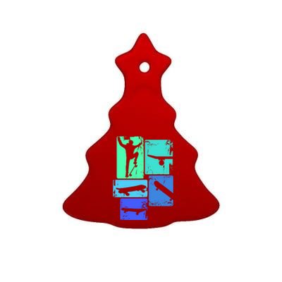 Skater Skateboarder Skateboard Gift Ceramic Tree Ornament