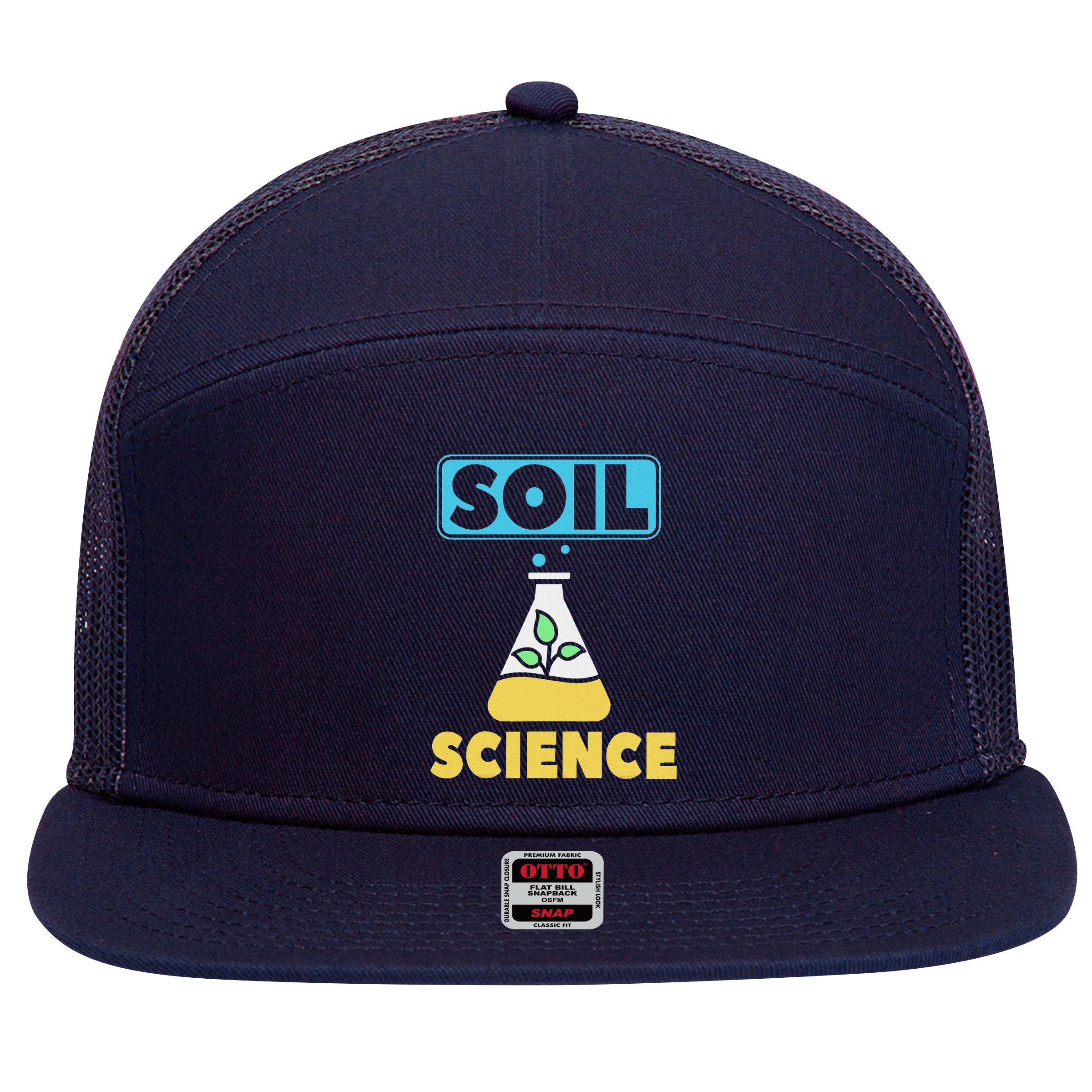 Soil Science 7 Panel Mesh Trucker Snapback Hat