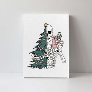 Sorta Scary Sorta Merry Christmas Skeleton Canvas